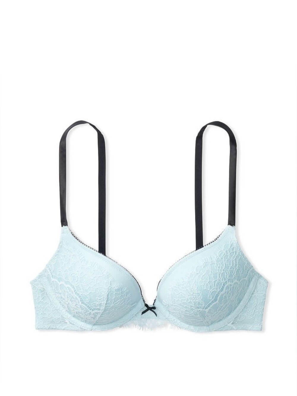 Victoria's Secret Powder Blue Lace Strapless Bra with Removable Straps